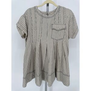 Pilcro Striped Pocket Tunic Dress  Women Size S Short Sleeve